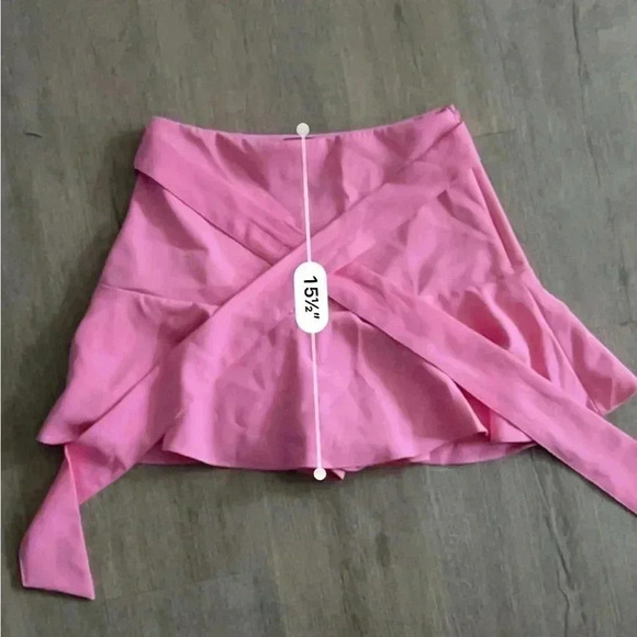 Zara Bow Trim Flare Skort - Barbie Pink - Size S - Picture 8 of 8